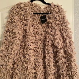 fuzzy cardigan
